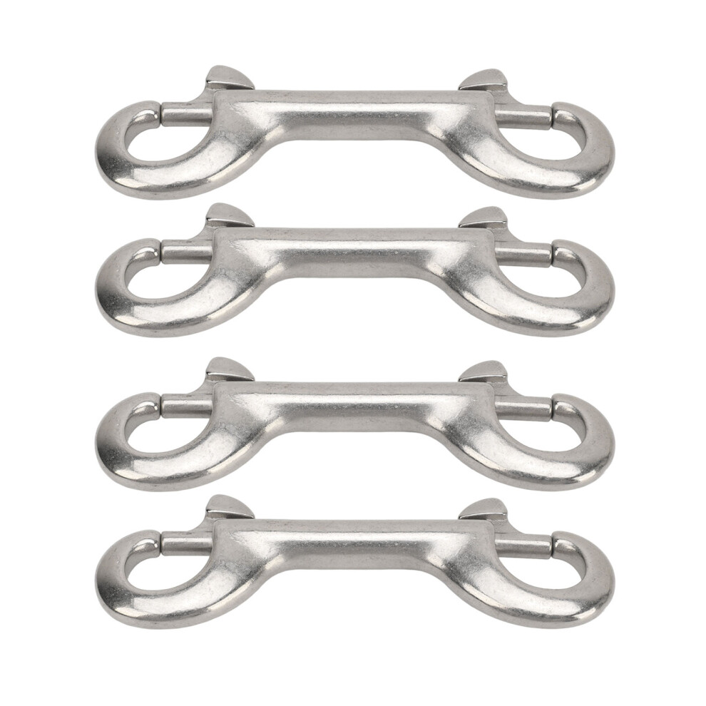 Marine Grade 316 Stainless Steel Double Ended Bolt Snap Hooks 100Mm Load 90Kg 8151388114345