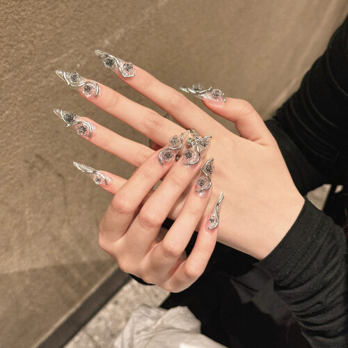 (XS) Faux Ongles Pointus Sans Odeur pour Tenue 1
