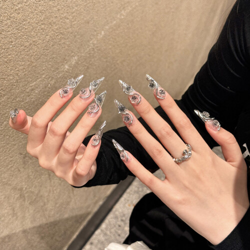 (XS) Faux Ongles Pointus Sans Odeur pour Tenue 2