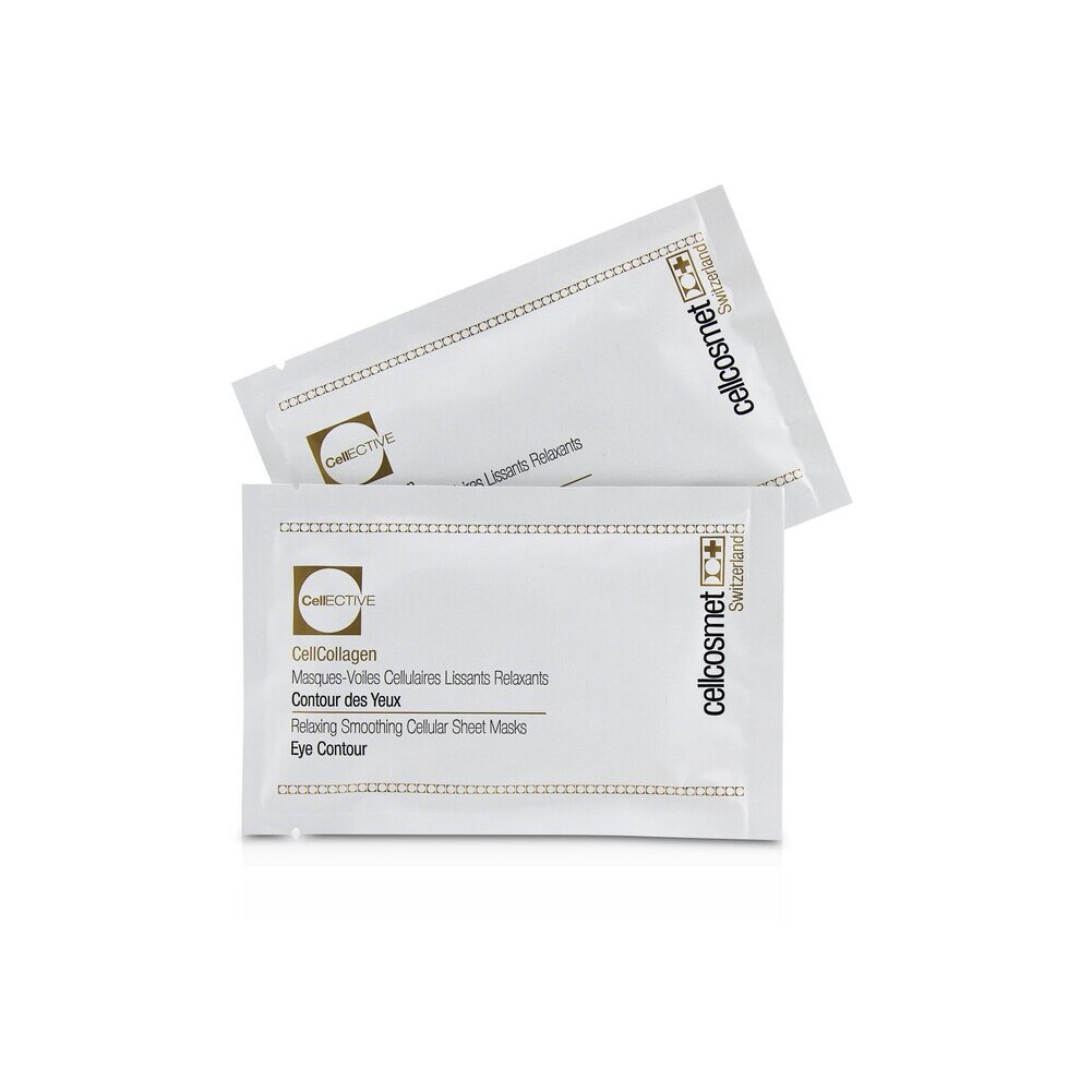 Cellcosmet & Cellmen Cellcosmet Cellective Cellcollagen Eye Contour Relaxing Smoothing Cellular Sheet Masks 5X2patchs