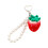(Red Strawberries) Fruit Pearl Keychain - Cute Home Decor Gift 1
