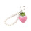 (Pink strawberries) Fruit Pearl Keychain - Cute Home Decor Gift 1