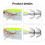 (Light Yellow, 10CM 9G) Appât Crevette Luminescente pour Pêche de Nuit 12