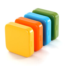 Set of 4 Small Pill Boxes with 2 Compartments, Portable Pill Storage Box, Pill Organizer, Medicine D