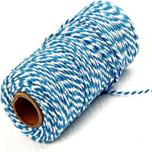 Baumwollseil - 18 blau-weiß * 2 mm dick (100 Meter / Rolle)