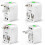 Universele stekkeradapter voor reizen (EU, VS, AU) (wit) 3
