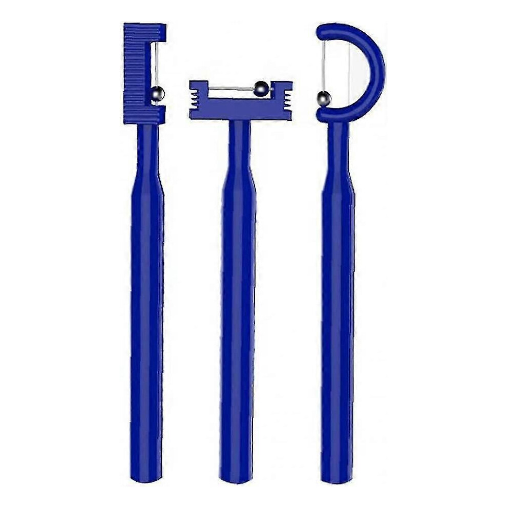 Blue Kids Tongue Tip Lateralization Elevation Tools,Tongue Tip Exercise Oral,Muscle Training Autism Speech Therapy Talk Tool(Blue)(3Pcs)