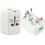 Universele stekkeradapter voor reizen (EU, VS, AU) (wit) 1