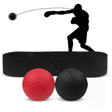 Set di palline da boxe per riflessi - 2 palline da allenamento con fascia regolabile, boxe
