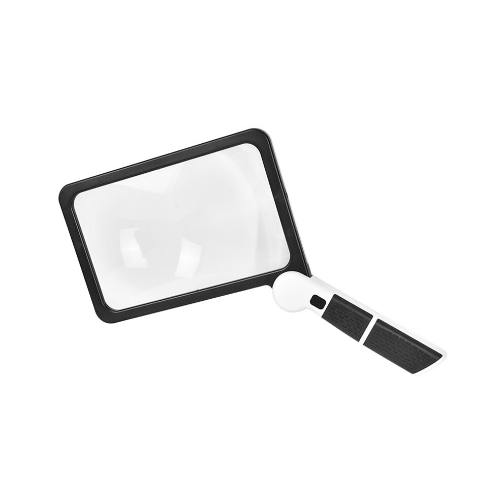 Light Magnifying Glass With 5X Magnifier Foldable Rectangular Handheld Magnifier With 48 Led And 3 Dimming Modes