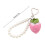 (Pink strawberries) Fruit Pearl Keychain - Cute Home Decor Gift 3