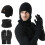 (Black) Winter Hat Scarf Gloves Set for Cold Weather 1