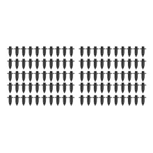100x Plastic Rivet Bike Fairing Trim Panel Fastener Clips 6mm For Black
