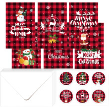 (Christmas card - A2 model (6 cards, 6 envelopes, 6) 6pcs Festive Christmas Cards w/ Envelopes