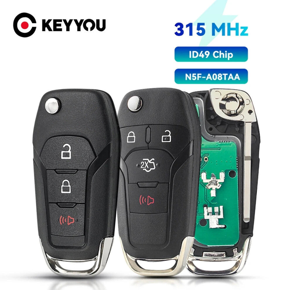 1Pcs N5f-A08taa Remote Car Key 315Mhz Id49-7945P Chip For Ford Fusion 2013-2016 Fob Keyless Entry Hu101 6935161635324