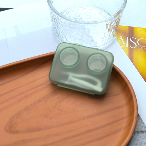 Travel Contact Lens Case, Dual Compartment, Easy Open