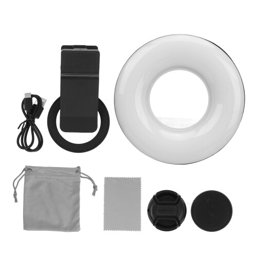 15X Macro Lens with Clip Ring Light, 200mAh Black 1