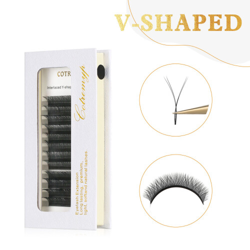 (9mm) Realistic Y-Shape Eyelashes for Women, Easy DIY Makeup 2