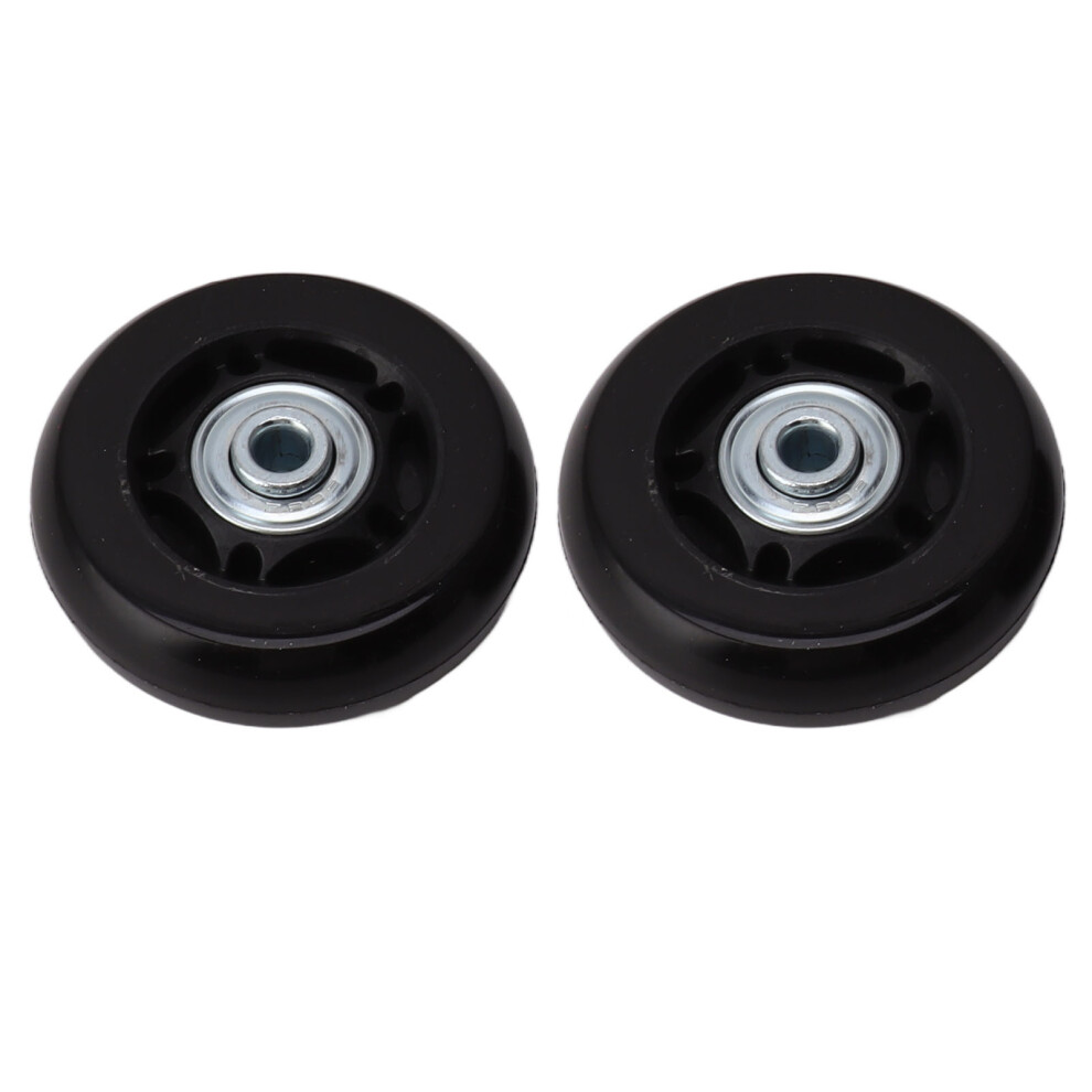 2Pcs Luggage Wheels Replacement 80X24mm Pu Rubber Noiseless Swivel Caster 4991375243283