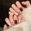 (S) Flower Printed Fake Nails for Stage Wear 6