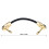 Flat Patch Pedal Cable 15cm / 5.9in Gold PVC 2