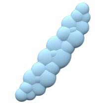 Cloud Tastatur-Handgelenkstütze aus Memory-Schaum - Blau