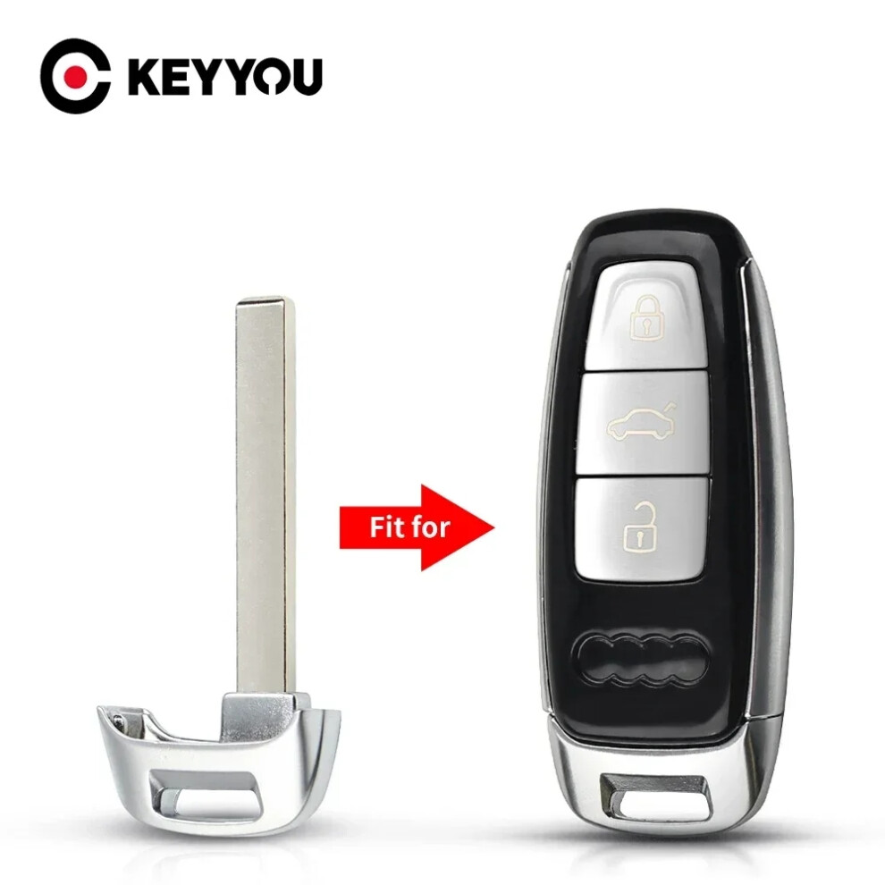 2Pcs Remote Car Key Blade For Audi A3 A4 A5 Sportback Quattro Sq7 Q5 Q7 Q8 Tt A8l 2019-2021 Smart Emergency 6935161639872