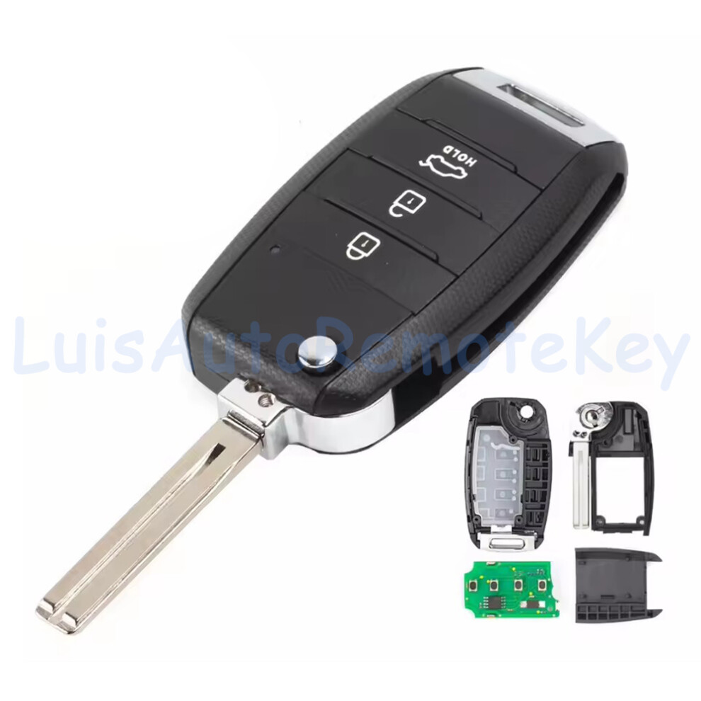 3 Buttons D Flip Remote Key Fob 433Mhz 4D60 Chip Replacement For Kia Carens Rondo 2013 2014 2015 2016 P/N: 95430-A4200 6935161642636