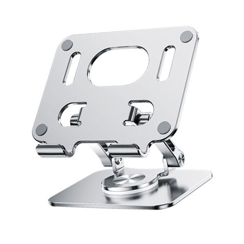 Tabletständer Desktop silbernes Aluminium drehbar 1