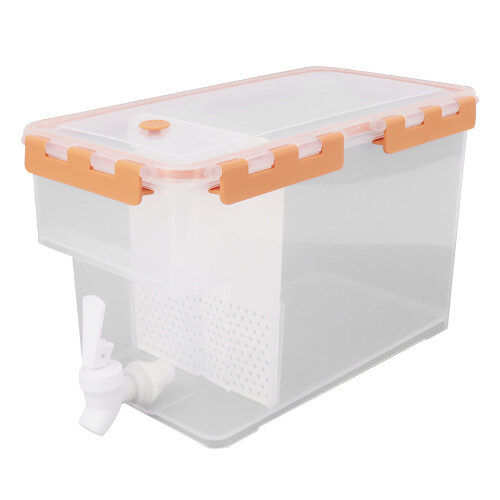 Large Capacity 3.5L Orange Cold Kettle with Filter & Faucet 2