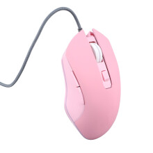 LED Mouse Type-C Pink Compact Silent USB Wired
