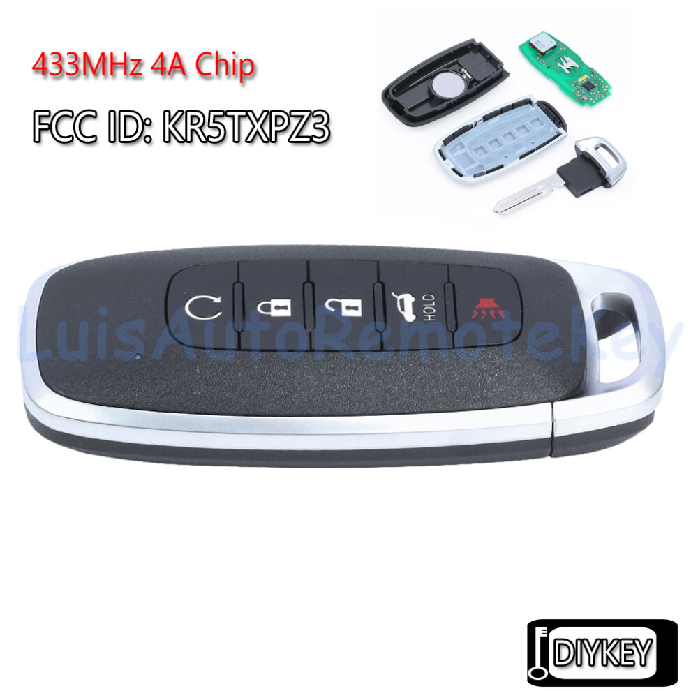 5 Buttons Smart Remote Car Key Fob 433Mhz 4A Chip For Nissan Rogue Pathfinder Ariya 2022 2023 2024 Fcc Id: Kr5txpz3 285E3-7La7a 6935161646955