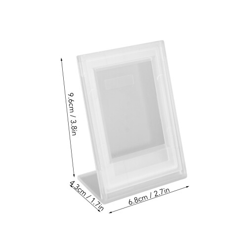 2pcs L-Shaped Photo Frame 9.6x4.3x6.8 Transparent 1