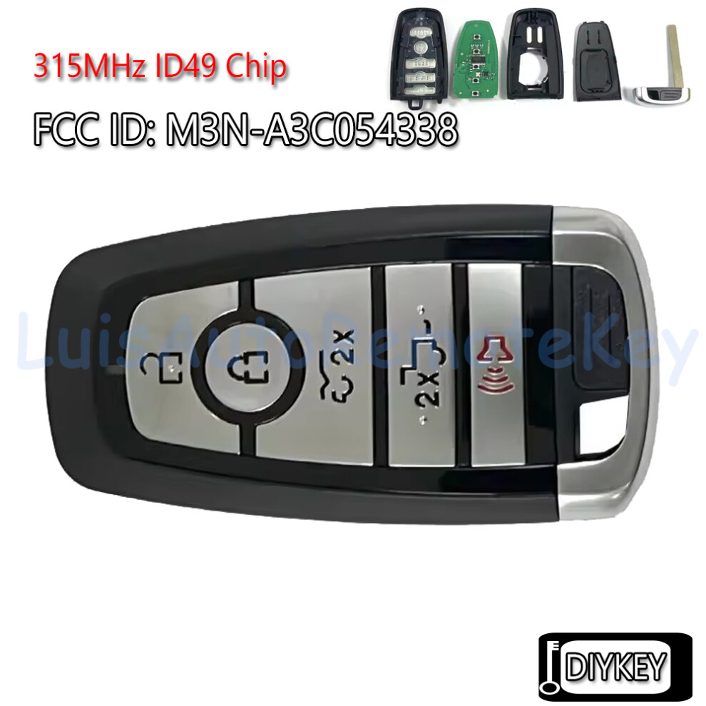 5 Buttons Smart Remote Car Key Fob 315Mhz Id49 Chip For Ford F-150 Lightning 2022 2023 2024 2025 164-R8304 Fcc Id: M3n-A3c054338 6935161646887