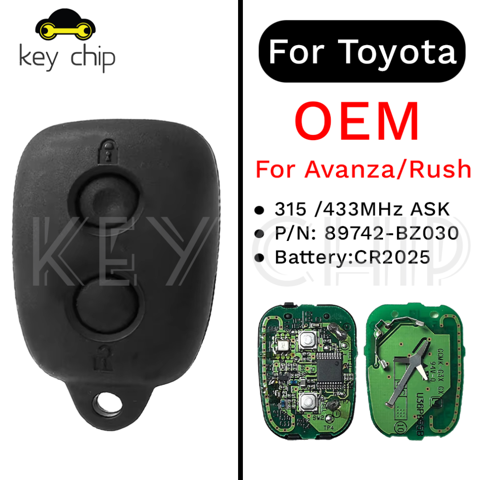 2Btn Remote For Avanza/Rush 315 /433Mhz Ask P/N: 89742-Bz030 6935161638820