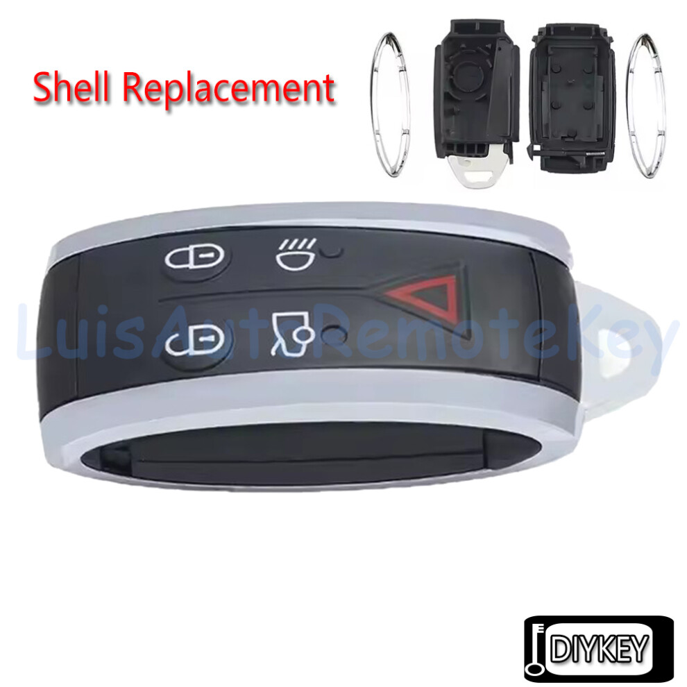 5 Buttons Case Smart Remote Car Key Fob Shell Cover Replacement For Jaguar Xf Xk Xfr Xkr 2009 2010 2011 2012 2013 Xj8 Xk8 6935161646771
