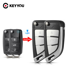 2/3Buttons Modified Flip Remote Key Shell For VW Beetle Eos Golf 6 Jetta Tiguan Seat Skoda Fabia Replacement Car Key Case
