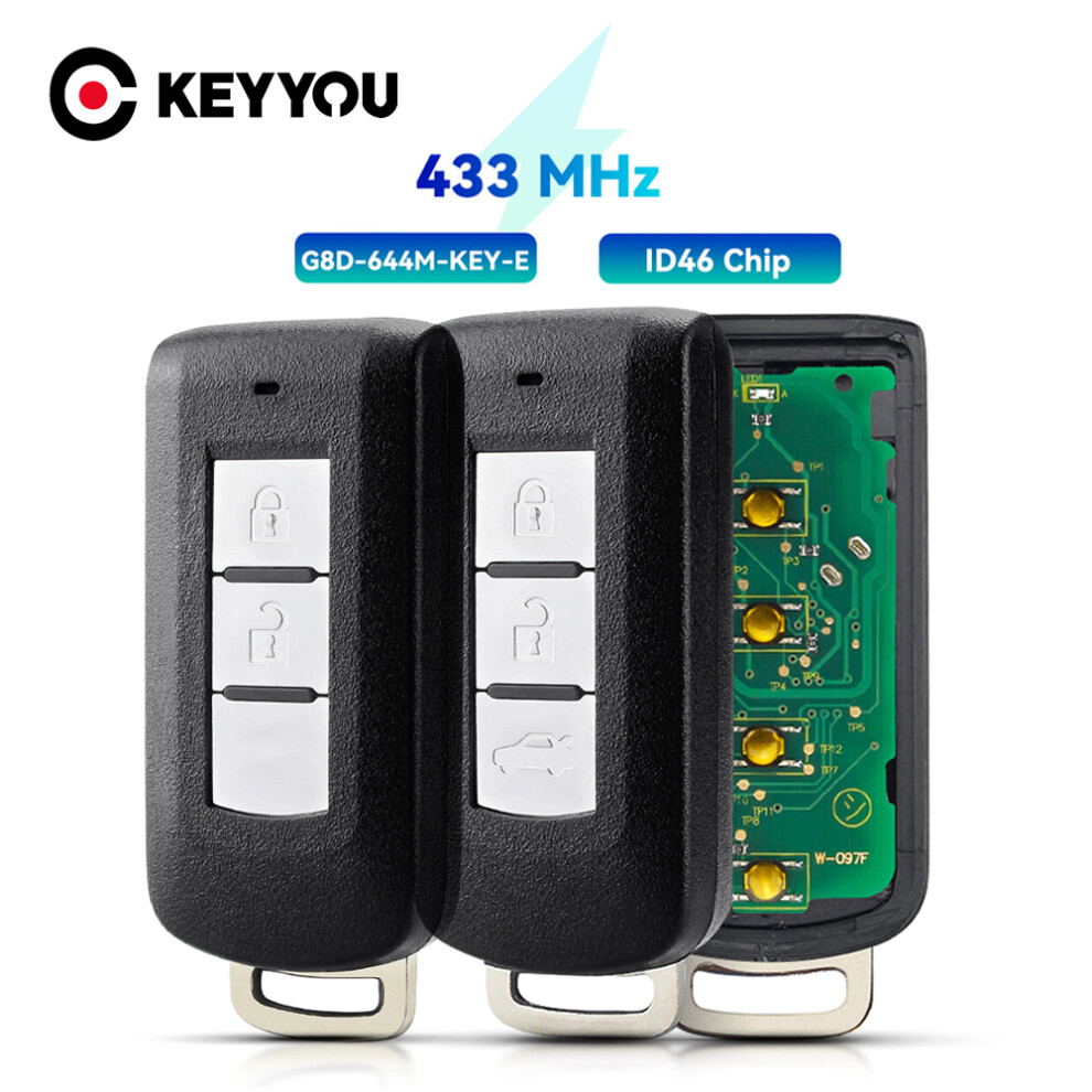 2/3 Buttons Smart Remote Key Fob For Mitsubishi Lancer Outlander 2008-2018 Asx 2013-2015 G8d-644M-Key-E 433Mhz Id46 6935161638073