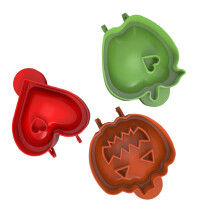 Halloween Mini-Pie-Formen-Set 3 Stück Kürbis Herz Apfel-Formen Backformen