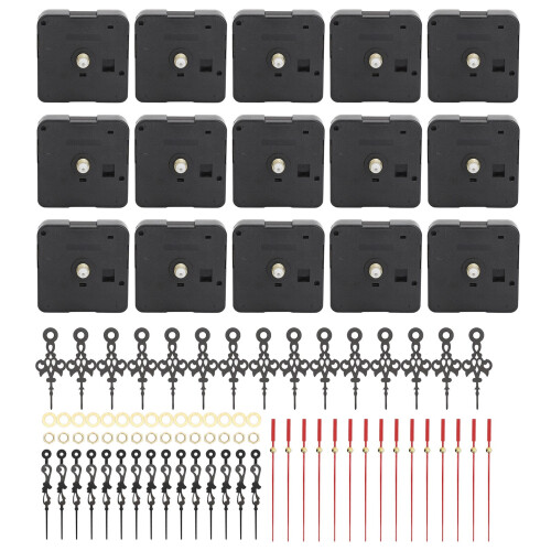 15pcs Clock Movement - Low Noise 1.5V AA 1