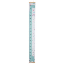 (The Dinosaur Rainbow, 20*200cm) Kids Growth Chart Wood Frame Canvas Height Measurement Ruler from Baby to Adult for Child\'s Room Decoration