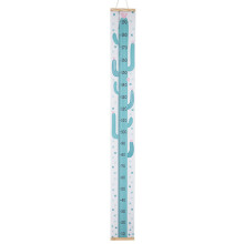 (Green Cactus, 20*200cm) Kids Growth Chart Wood Frame Canvas Height Measurement Ruler from Baby to Adult for Child\'s Room Decoration