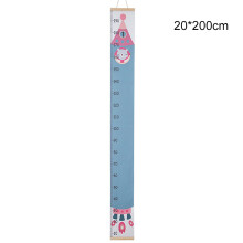 (Bear The Rockets, 20*200cm) Kids Wood Growth Chart Ruler for Room Decor