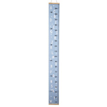 (Letter, 20*200cm) Kids Growth Chart Wood Frame Canvas Height Measurement Ruler from Baby to Adult for Child\'s Room Decoration