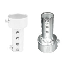 2PCS Silver Motorcycle Exhaust Can Muffler Insert Baffle DB Killer Silencer, 42mm x 80mm & 45mm x 80mm