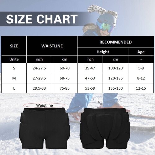 Kids Protective Pads for Roller Skating 3D Butt & Tailbone Safety Gear 1