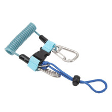 Diving Rope Stainless Steel Flexible Hook for Cameras Reef Hook Spring Blue 2m