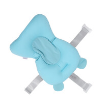 Baby Blue Bear Shape Bath Support Cushion 40x32cm Breathable & Adjustable