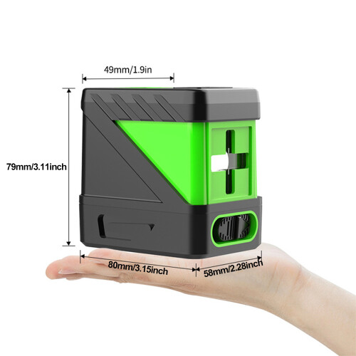 Green Type A-D Self-Leveling Laser 80x79x58mm 2AA 1