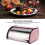 Pink Mirror Glow Roll Top Bread Box Countertop 4